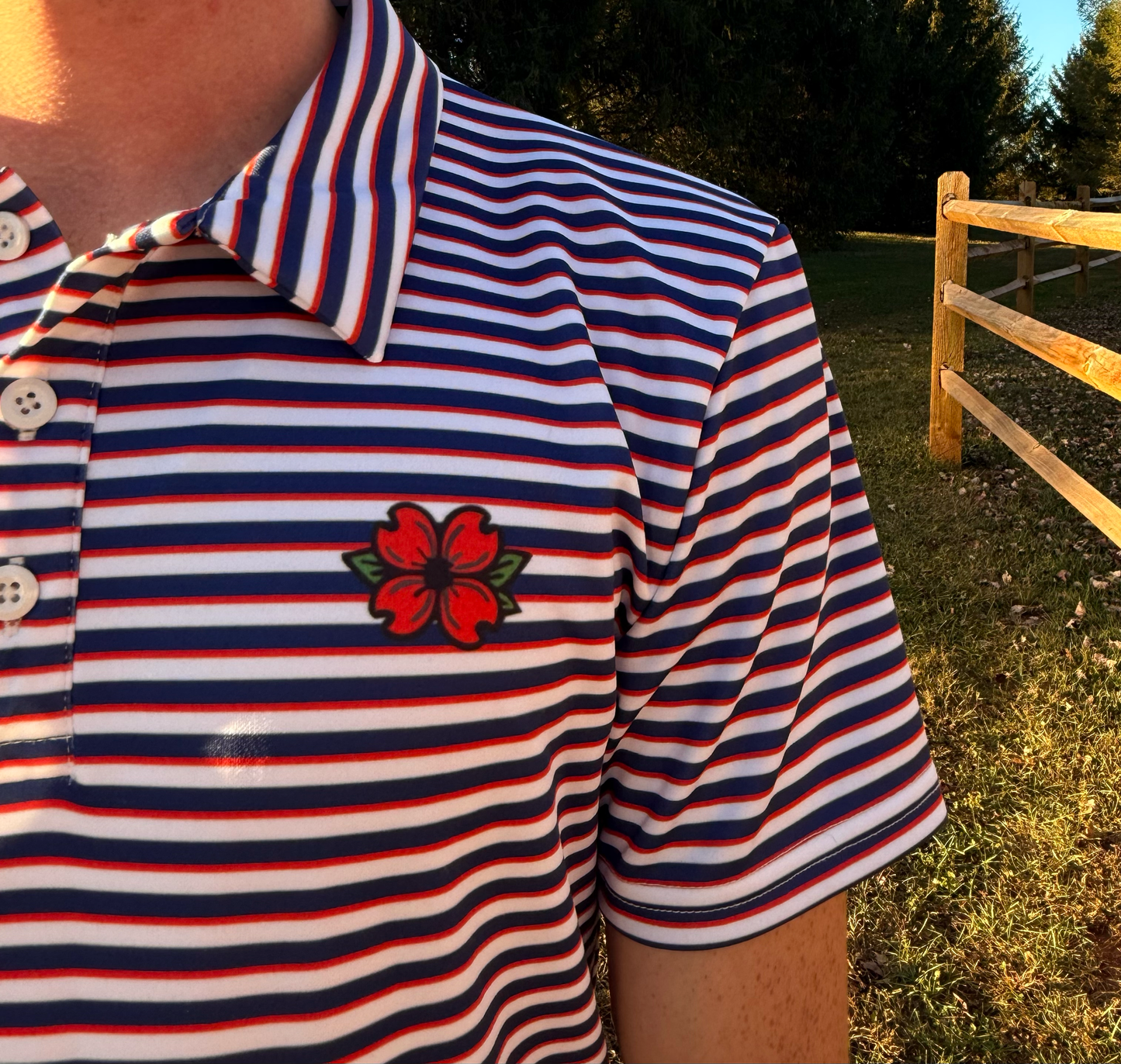 The Dogwood Striped Polo